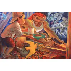 Nemesio Miranda, Ang Aluage (The Carpenter), oil on canvas