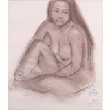 Antipas Delotavo, Nina, pastel on paper