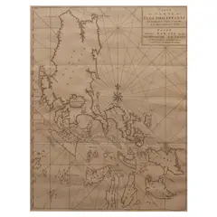 George Anson, Kaart Van Kanaal in de Filippynsche Eilanden Waar Door Van Manila Passert, 1744, copperplate engraving