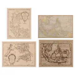 Four Maps, a) Jacques Nicolas Bellin (1703 - 1772) Carte Des Isles Philippine (Map of the Philippine Islands) b) George F. Cram East Indies c) Nicolas Sanson Southeast Asia - French Map