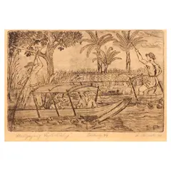 Adiel Arevalo, Maligayang Paglalakbay, etching, 6/4
