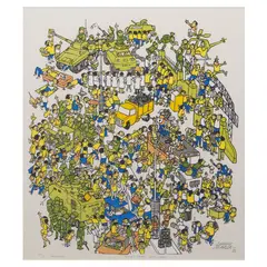 Larry Alcala, People’s Power EDSA, Cubao, serigraph, 162/201