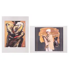 a) Sabel b) Untitled by Benedicto Cabrera, a) print, 16/29 b) A/P, sold Apr 2022