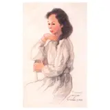 José T. Joya, Untitled (Portrait), pastel on paper