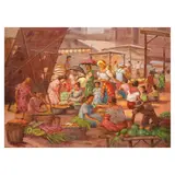 Jd Castro, Market Scene Study, oil on canvas