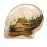 Philippine School, Untitled (Barrio Scene)
19th century, oil on mother of pearl shell