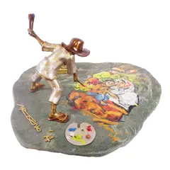 Michael Cacnio and Angel Cacnio, Pamilya
interaction on slate series, brass and stone