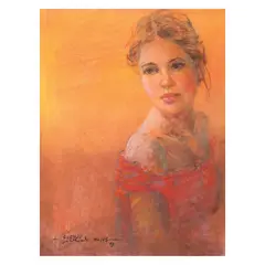 Goding Mercado Reyes, Portrait Of A Woman, pastel on paper