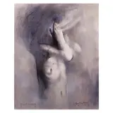Ronald Ventura and Decemas, Untitled (Nude), oil and graphite on paper