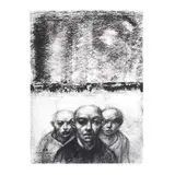 Elmer Borlongan, Three Men in Barren Landscape