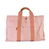 Untitled by Hermes Beige Orange Denim Shopping Bag, sold Jan 2022