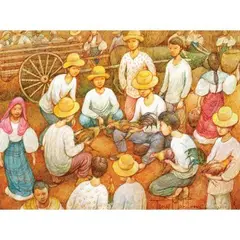 Sabong by Tony Mahilum, oil on canvas, sold Jan 2022
