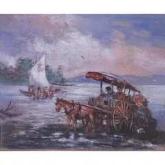 Kalesa by Gabriel Custodio, oil on canvas, sold Jan 2022