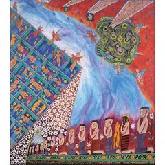 Leonardo Aguinaldo, Believers, hand colored carved rubber