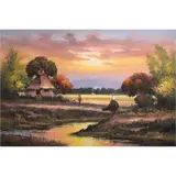 Antonio Calma, Landscape, oil on canvas