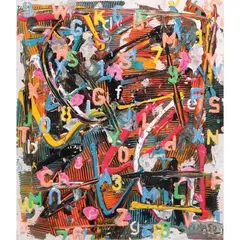 Sam Penaso, Abstract, mixed media on paper