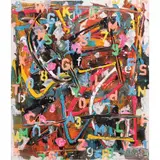 Sam Penaso, Abstract, mixed media on paper