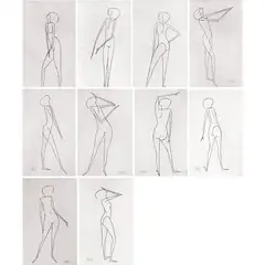 Arturo Luz, Nude, pen and ink on paper