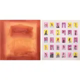 a) Gonzalo Uy b) Steph Lopez, a.) Untitled b.) Dolled-Up, a.) mixed media on canvas b.) mixed media on paper