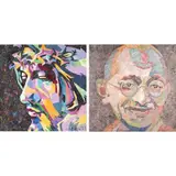 Cezar Arro, a) Untitled b) Untitled, a.) oil on canvas b.) mixed media