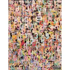 Unlimitext Series by Sam Penaso, acrylic on canvas, sold Jan 2022