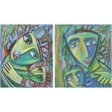 Philip Badon, a) Faces
b) Untitled, a)pastel on paper b)pastel on paper