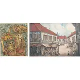 a)Maglalako
b)Untitled by a) Lulu b) Deo Gonzales, a)print b)oil on canvas, sold Jan 2022