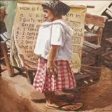 Jaypee Samson, School Girl, oil on canvas