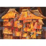 Paco Gorospe, Barong-barong, acrylic on canvas