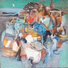 Untitled by Paco Gorospe, oil on canvas, sold Jan 2022