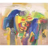 Paco Gorospe, Ati-atihan, oil on canvas