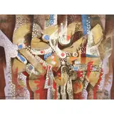 Paco Gorospe, Guintong Biyaya, oil and collage on canvas