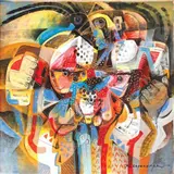 Untitled by Paco Gorospe, oil on canvas, sold Jan 2022
