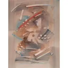 Raul Isidro, Abstract, watercolor on paper
