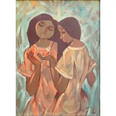 Untitled by Roger San Miguel, oil on canvas, sold Jan 2022