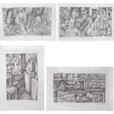 Fernan Escora, a) Untitled
b) Untitled
c) Fear
d) Untitled, a)pen and ink on paper b)pen and ink on paper c)pen and ink on paper d)pen and ink on paper