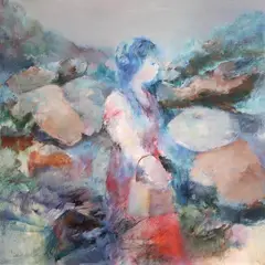 Leo Garcia, Market Day, oil on canvas