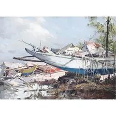 Untitled by Gabriel Custodio, oil on canvas, sold Jan 2022