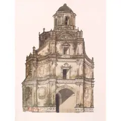 Rodolfo Ragodon, Church of Morong Rizal, acrylic on canvas