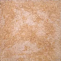 Whitescape by Sam Penaso, mixed media on canvas, sold Jan 2022