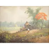 Landscape by Cesar Buenaventura, oil on canvas, sold Jan 2022
