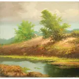 Untitled by Cesar Buenaventura, oil on canvas, sold Jan 2022
