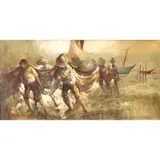 Fisherman by Alfredo Buenaventura, oil on canvas, sold Jan 2022
