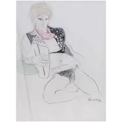 Untitled by Benedicto Cabrera, pastel on paper, sold Jan 2022