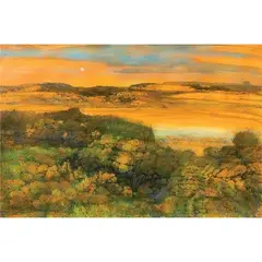 Juvenal Sansó Garrit, Golden Passage, acrylic on paper