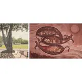 a) Fort Santiago
b) Three Carabaos by a) Loy Laurente b) Severino Lacambra, Sr., a) oil on canvas b) oil on canvas, sold Jan 2022