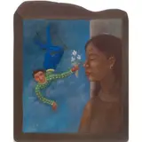 Karen Ocampo-Flores, Pabitin, oil on wood