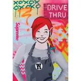 Anne Barles, Untitled (Wendy’s), acrylic and spray paint on canvas