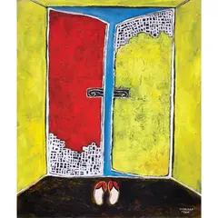 Valen Valero, Choice 2, acrylic on canvaspastel on paper