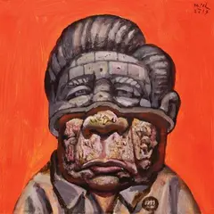 Dengcoy Miel, North/South, acrylic on canvas